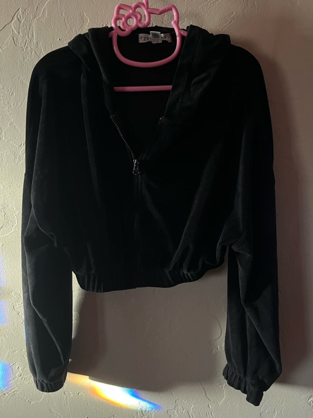 eye candy Black Cropped Hoodie size L